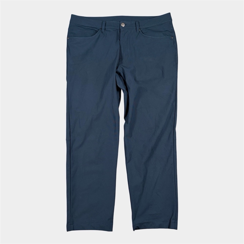 Lululemon ABC Classic Fit Pants Mens 35x28 Navy Stretch Warpstreme LM5970T